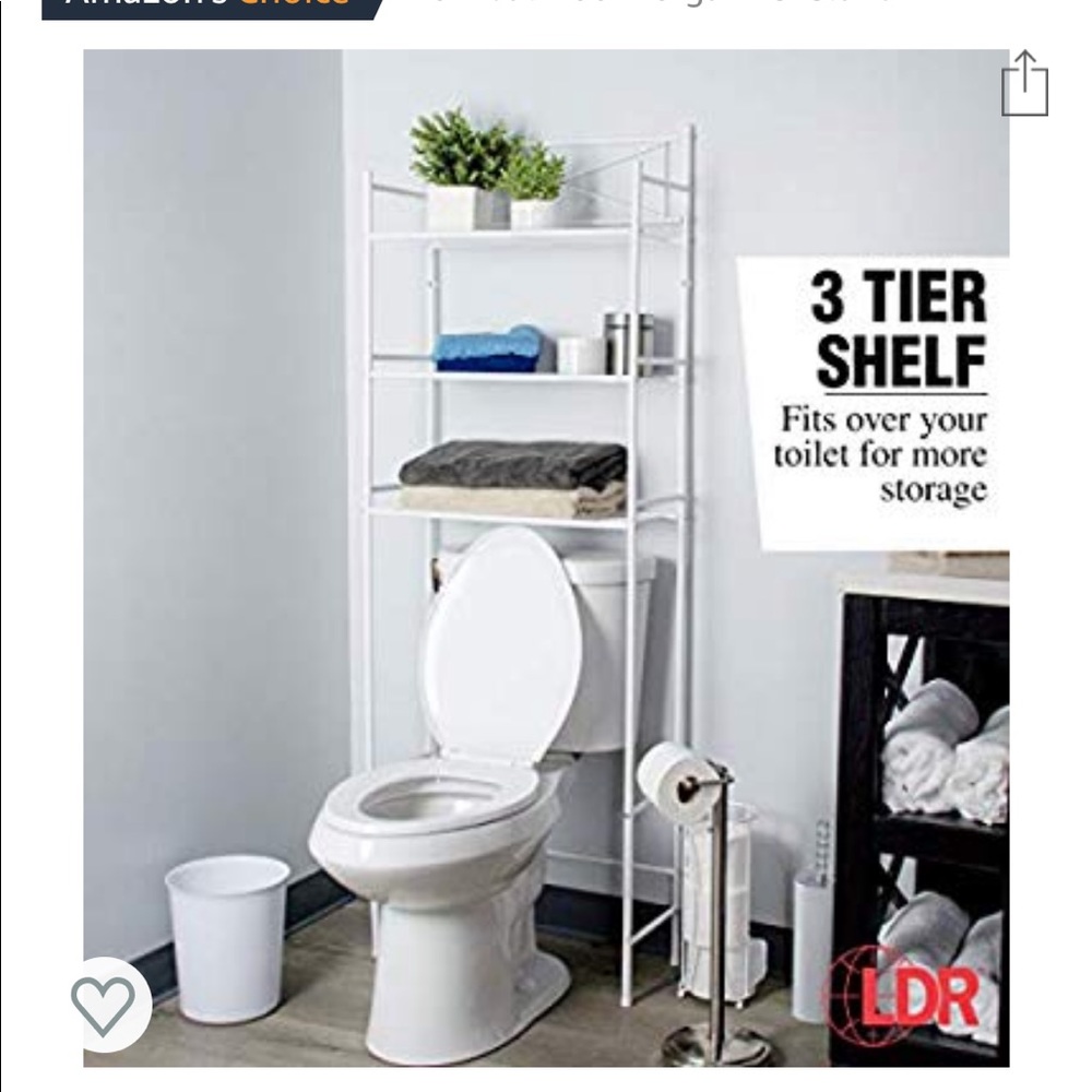 Over the toilet shelf organizer